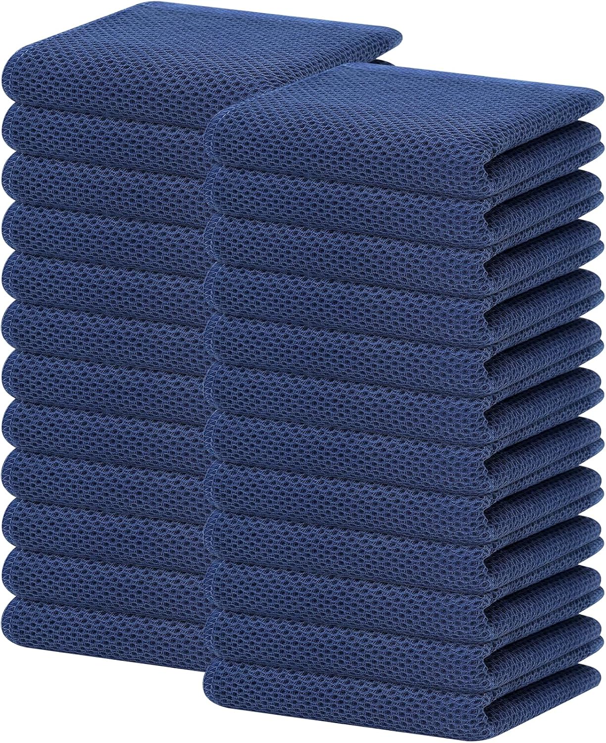 Homaxy 100% Cotton Waffle Weave Kitchen Dish Cloths, Ultra Soft Absorbent Quick Drying Dish Towels, 12 x 12 Inches, 6-Pack, Apricot