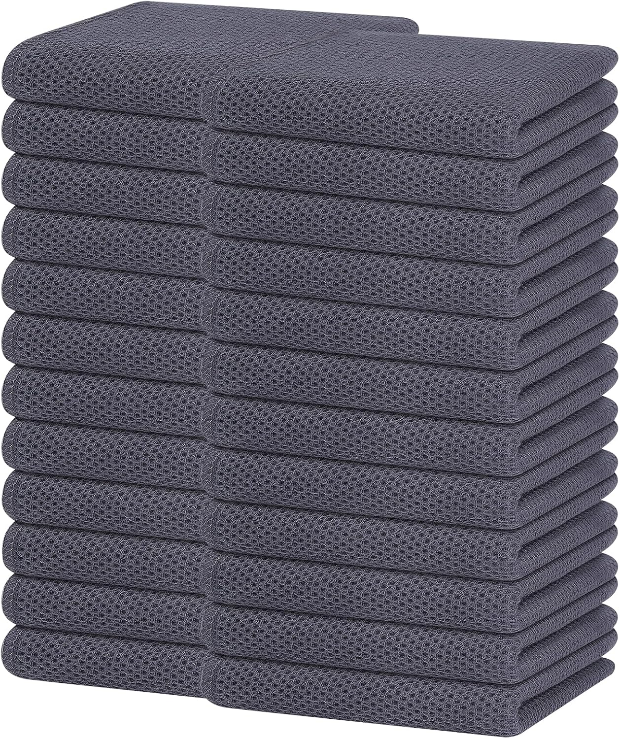 Homaxy 100% Cotton Waffle Weave Kitchen Dish Cloths, Ultra Soft Absorbent Quick Drying Dish Towels, 12 x 12 Inches, 6-Pack, Apricot