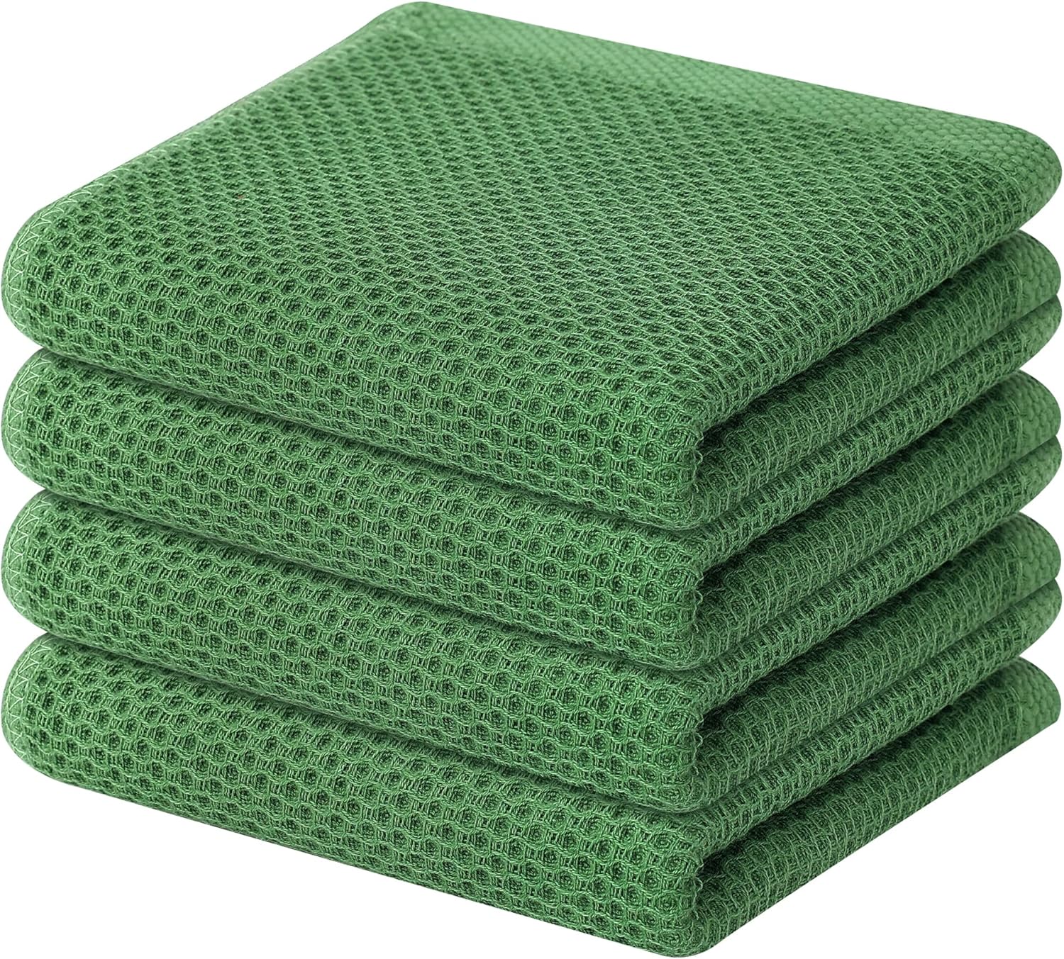 Homaxy 100% Cotton Waffle Weave Kitchen Dish Cloths, Ultra Soft Absorbent Quick Drying Dish Towels, 12 x 12 Inches, 6-Pack, Apricot