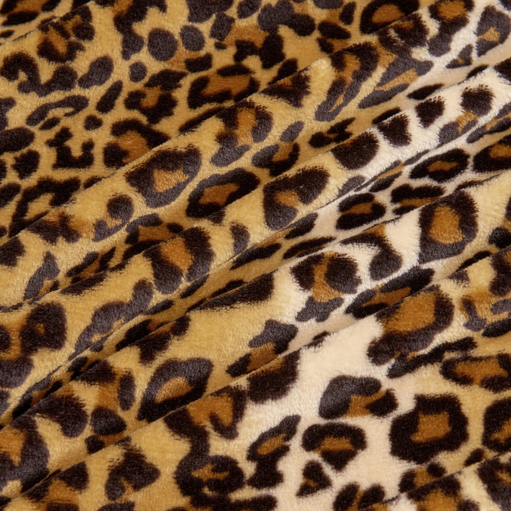 Leopard Print Blanket Fleece Throw for Bed Sofa Travel and Camping, Super Soft Cozy Fluffy Plush Cheetah Print Blanket for All Seasons 50"x60" (Dark Brown)