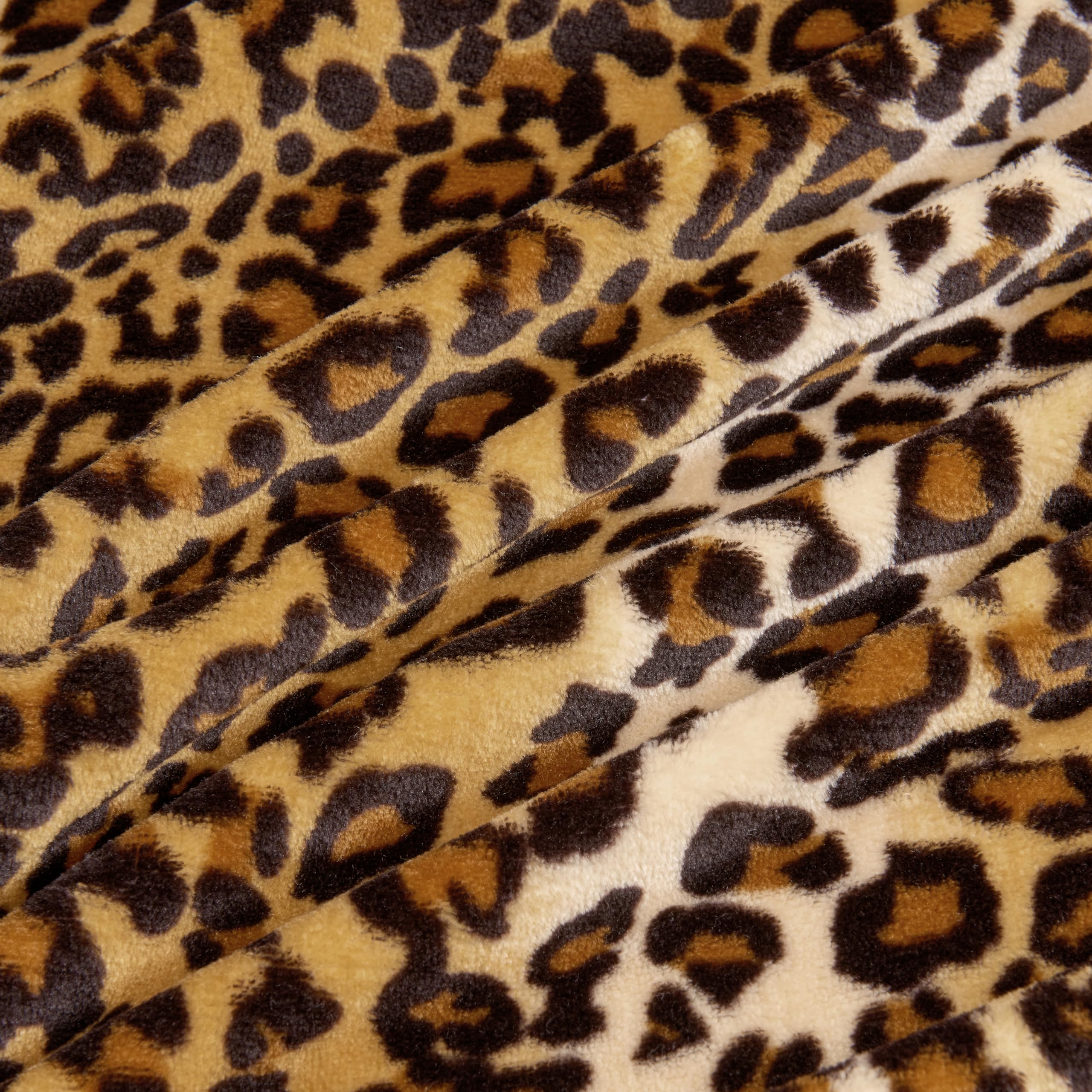 Leopard Print Blanket Fleece Throw for Bed Sofa Travel and Camping, Super Soft Cozy Fluffy Plush Cheetah Print Blanket for All Seasons 50"x60" (Dark Brown)
