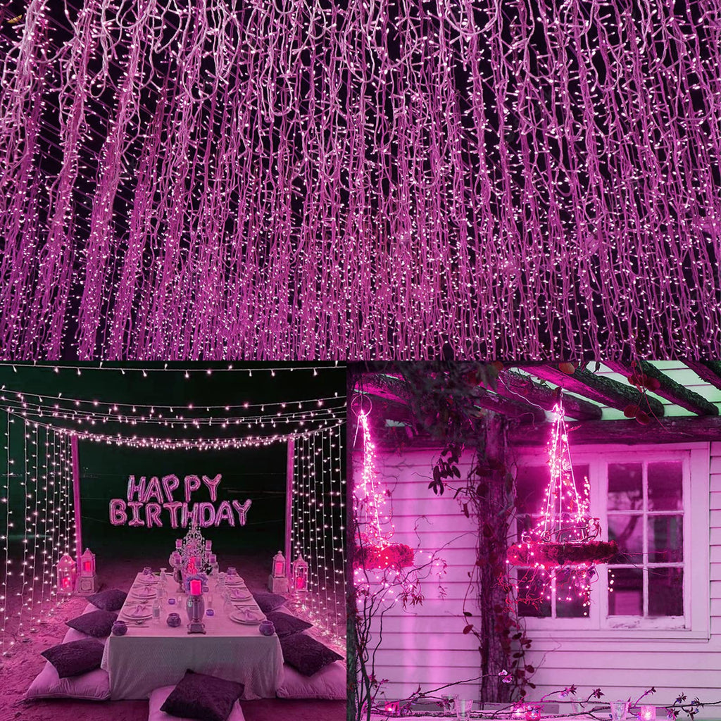66Ft 200 LED Fairy Lights Plug in, Waterproof String Lights Outdoor & Indoor 8 Modes Christmas Light Bedroom Decor, Timer Twinkle Lights for Girl's Room Garden Party Christmas Decorations (Warm White)