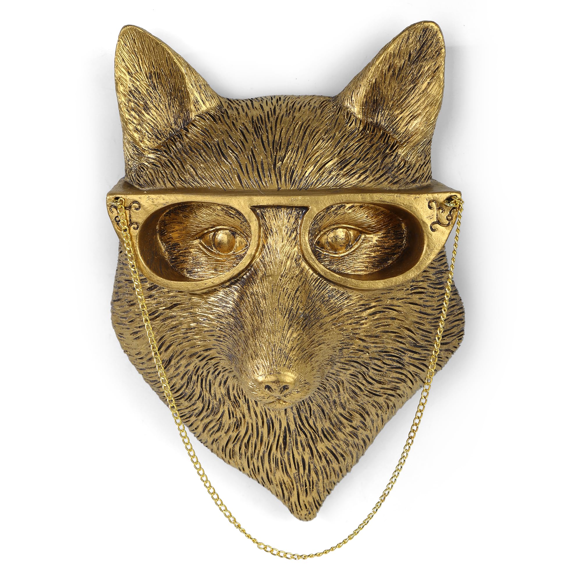 UITWMKTG Gold Animal Head Wall Decor Wall Sculpture Home Decor Statue for Living Room Office Bedroom Modern Decor for Men Women Rabbit